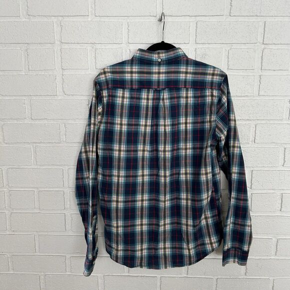 Aeropostale Button Up Shirt Mens Medium Plaid Rear Collar Button Long Sleeve - Picture 4 of 8